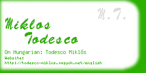 miklos todesco business card